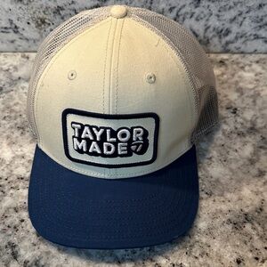 TaylorMade Cream and Blue Golf Cap